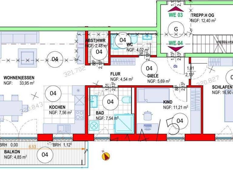 Wohnung zum Kauf - Erstbezug provisionsfrei 765.000 € 3 Zimmer 99 m² 2. Geschoss frei ab sofort Reinhold-Schneider Straße 59 Littenweiler Freiburg 79117