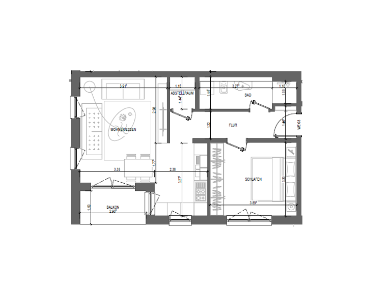 Wohnung zur Miete 1.000 € 2 Zimmer 55,6 m² EG frei ab sofort Schulstraße 5 Nittel 54453