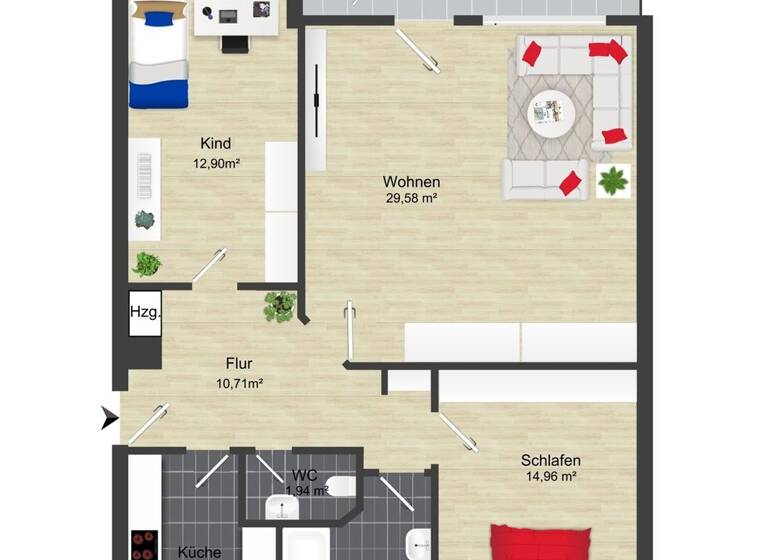 Wohnung zum Kauf 123.000 € 3 Zimmer 88 m² Niederndodeleben 39167