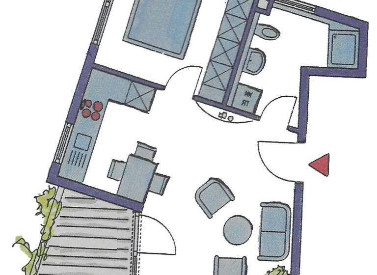 Wohnung zum Kauf 122.000 € 2 Zimmer 40,9 m²<br/>Wohnfläche 1.<br/>Geschoss Burghausen-Rückmarsdorf Leipzig / Burghausen 04178