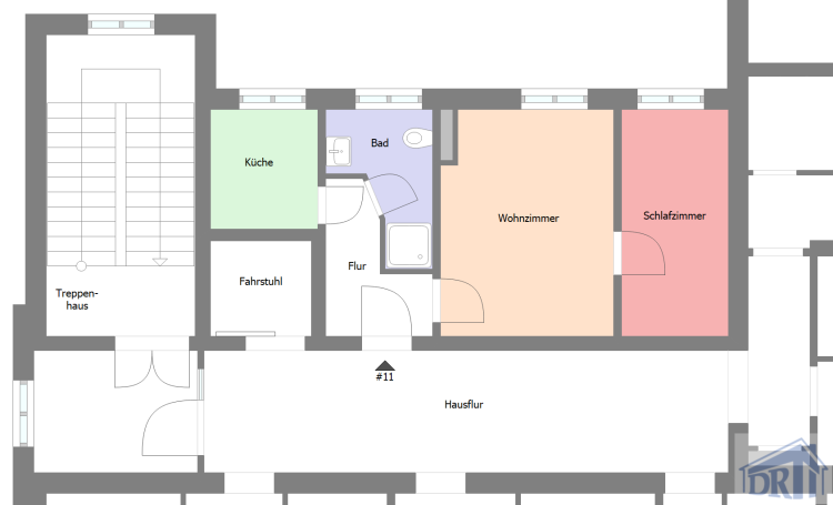 Wohnung zur Miete 308 € 2 Zimmer 41,1 m²<br/>Wohnfläche 1.<br/>Geschoss Zittau Zittau 02763