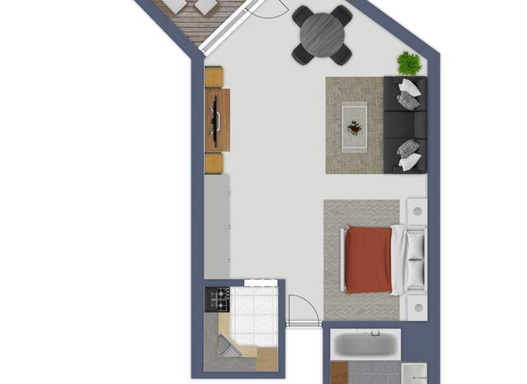 Studio zum Kauf als Kapitalanlage geeignet 389.000 € 1 Zimmer 48 m² Kaiserallee 49 Travemünde Lübeck 23570