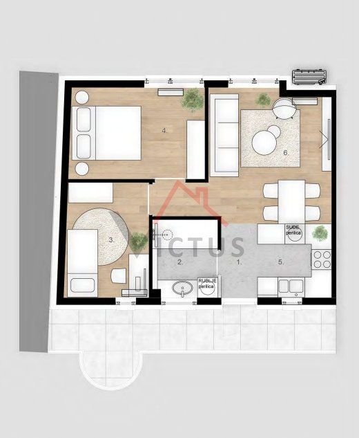 Wohnung zum Kauf 250.656 € 3 Zimmer 47 m²<br/>Wohnfläche 2.<br/>Geschoss Crikvenica 51260