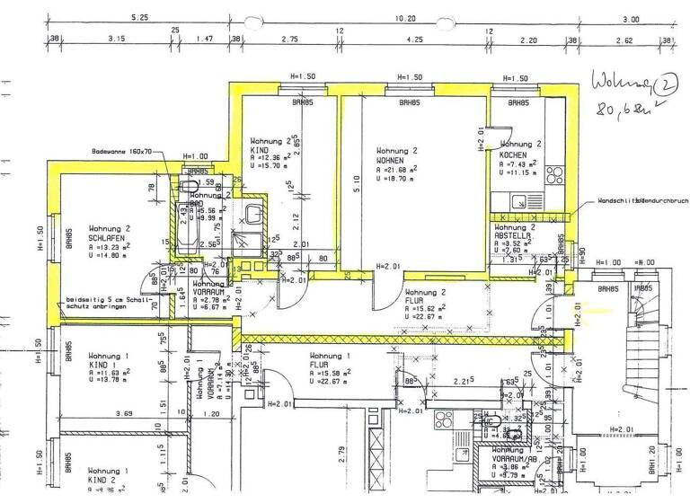 Wohnung zur Miete 400 € 3 Zimmer 80,7 m² EG frei ab 01.05.2026 Limbach-Oberfrohna 09212