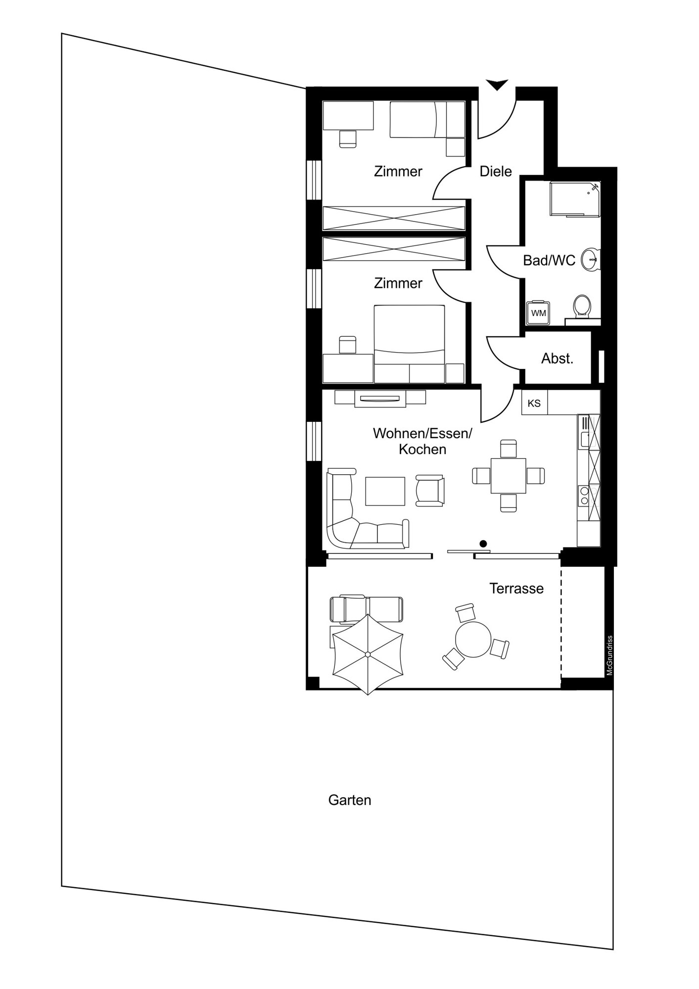 Wohnung zum Kauf 3 Zimmer 68,8 m²<br/>Wohnfläche Sonnengarten 26c Höchst 6973