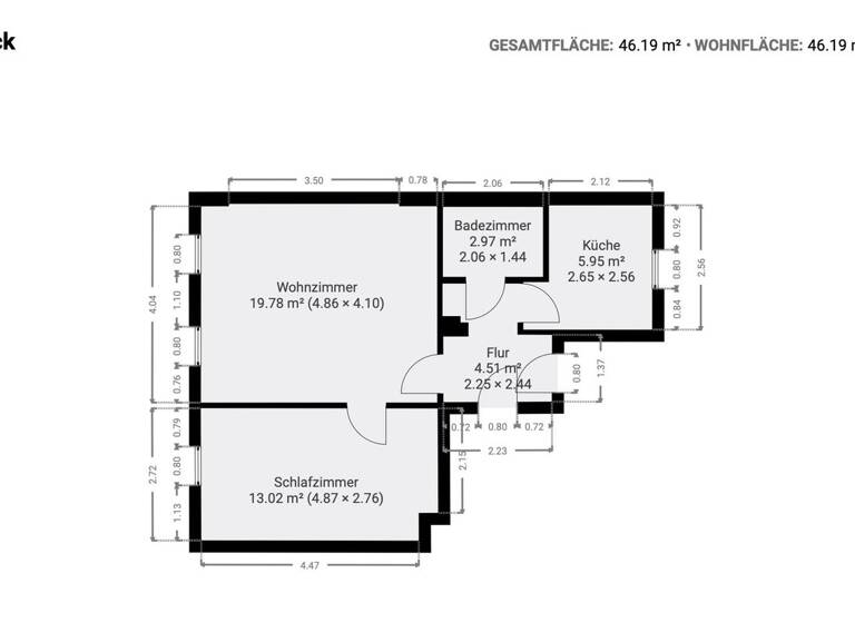 Wohnung zur Miete 240 € 2 Zimmer 46,2 m² 2. Geschoss Schützenstraße 15 Hohenstein-Ernstthal 09337