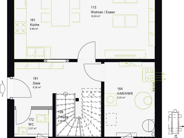 Einfamilienhaus zum Kauf provisionsfrei 269.559 € 4 Zimmer 99,3 m² 900 m² Grundstück Falkenau Flöha 09557