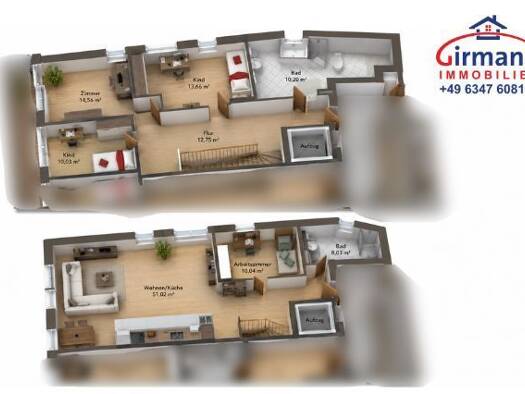 Maisonette zum Kauf 419.000 € 5 Zimmer 131 m² Geschoss 2/3 frei ab 01.01.2027 Untere Hauptstraße 12 A Lustadt 67363