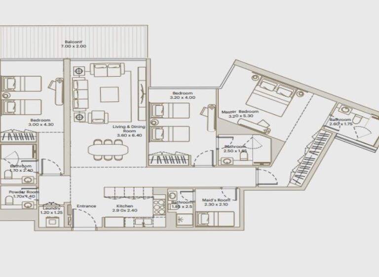 Wohnung zum Kauf - Erstbezug provisionsfrei 527.589 € 4 Zimmer 151,8 m² Galleries Road Dubai