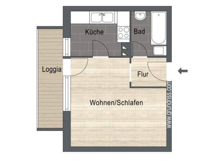 Studio zum Kauf 124.500 € 1 Zimmer 32 m² Südstadt Fürth 90763