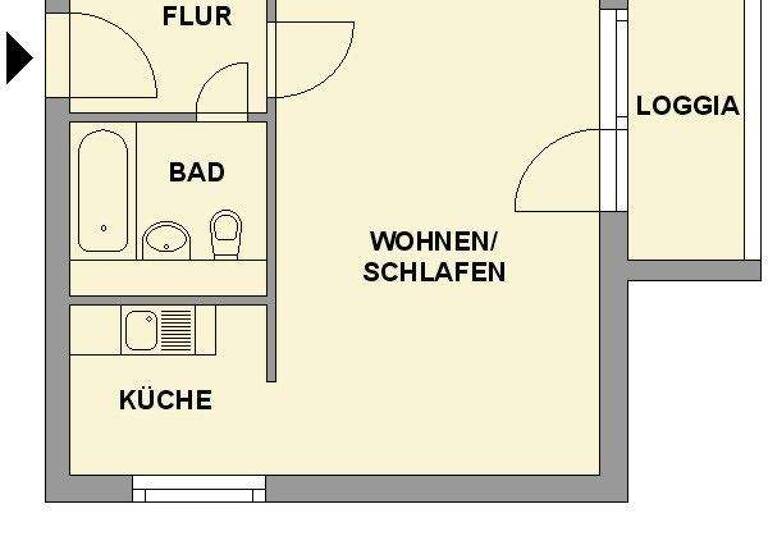 Studio zur Miete 215 € 1 Zimmer 34,7 m² EG frei ab 16.06.2026 Dr.-S.-Allende-Str. 64 Kappel Chemnitz 09119