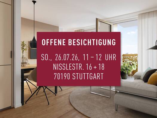 Wohnung zum Kauf - Erstbezug provisionsfrei 334.600 € 1,5 Zimmer 39 m² 1. Geschoss Ost Stuttgart Stuttgart-Ost 70190