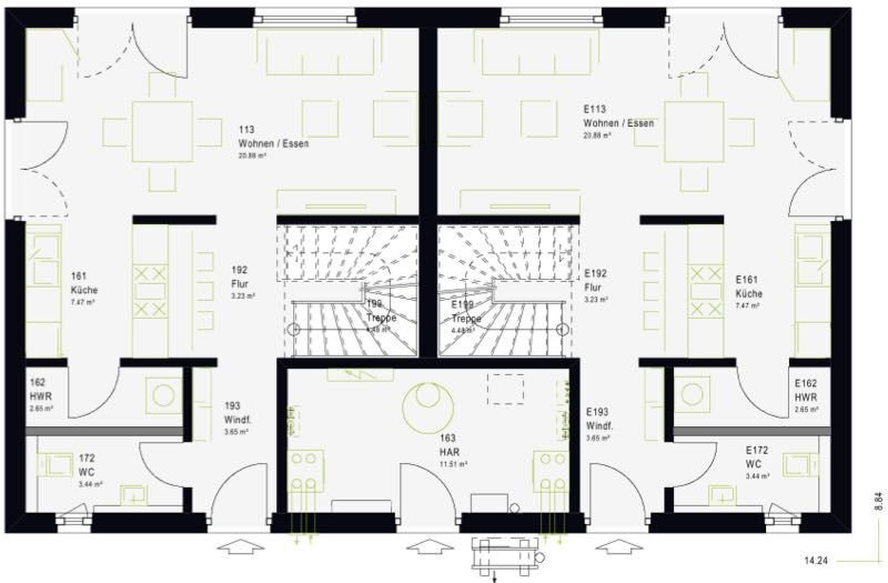 Mehrfamilienhaus zum Kauf 529.032 € 6 Zimmer 205 m²<br/>Wohnfläche 590 m²<br/>Grundstück Hüfingen Hüfingen 78183