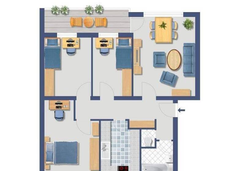 Wohnung zum Kauf provisionsfrei 259.000 € 4 Zimmer 80,3 m² 3. Geschoss Im Ringelsacker 79 Duisdorf Bonn 53123