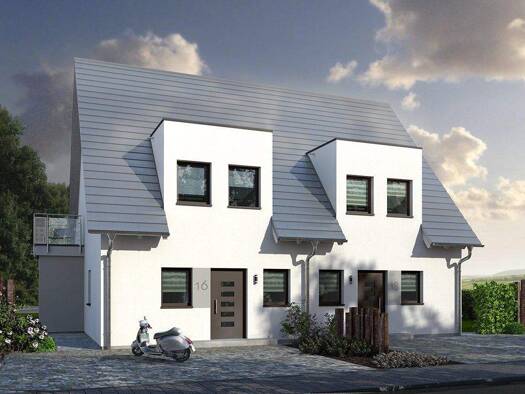 Doppelhaushälfte zum Kauf provisionsfrei 309.390 € 3 Zimmer 113,6 m² 450 m² Grundstück Leutershausen 91578