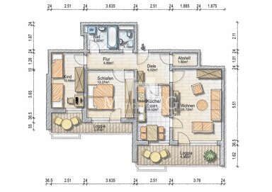 Wohnung zur Miete 1.485 € 3 Zimmer 82 m² 5. Geschoss frei ab 01.11.2024 Neuperlach München 81737