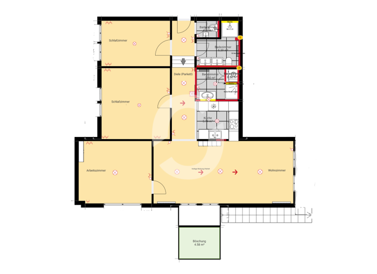 Bürofläche zur Miete 20 € 104 m² Bürofläche teilbar ab 104 m² Ost Stuttgart, Mitte 70188