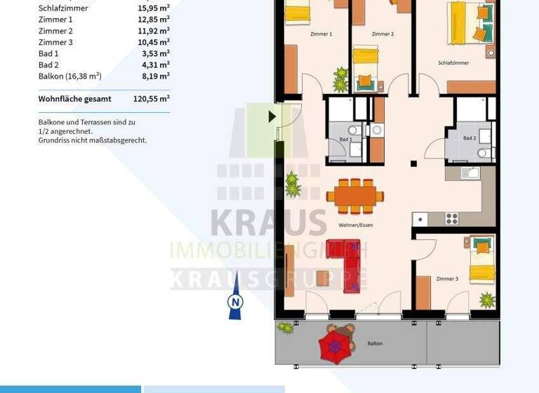 Wohnung zum Kauf provisionsfrei 829.000 € 5 Zimmer 120,6 m² 2. Geschoss Rohrbach Heidelberg 69126