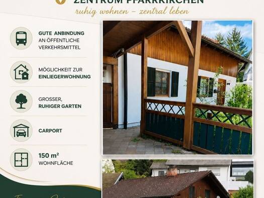 Einfamilienhaus zur Miete 1.000 € 5 Zimmer 150 m² 150 m² Grundstück frei ab sofort Pfarrkirchen 84347