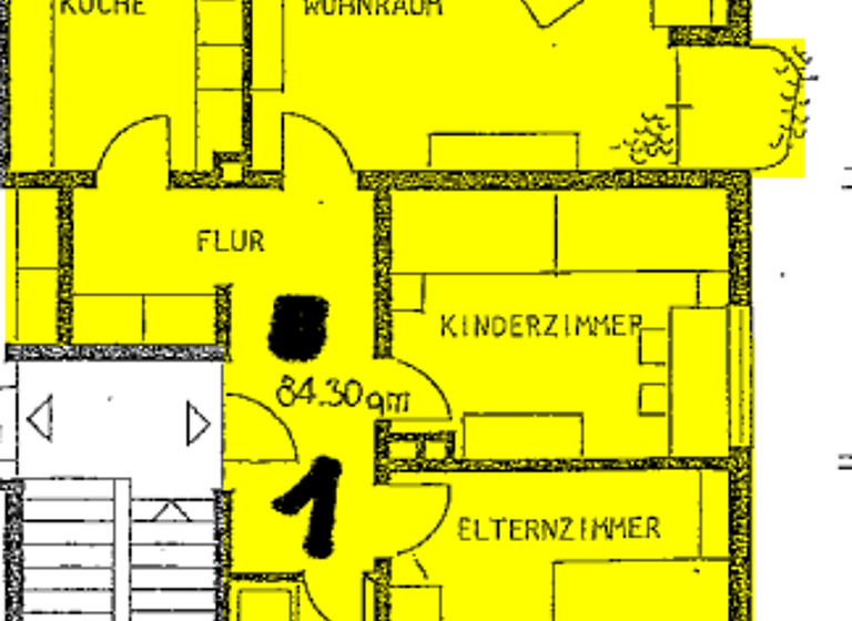 WG-Zimmer zur Miete 1.250 € 3 Zimmer 84,3 m² Geschoss 1/3 frei ab sofort Hans-Löffler-Straße 20 Frauenland Würzburg 97074