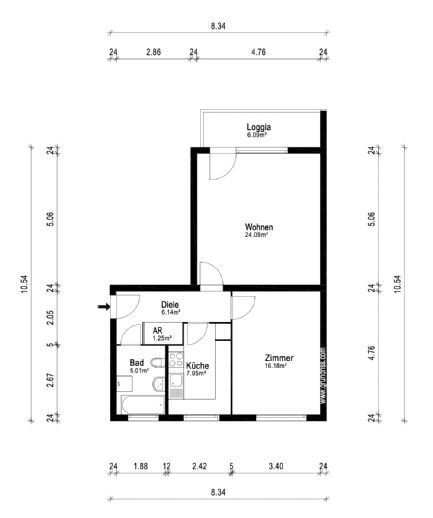 Wohnung zum Kauf 160.000 € 2 Zimmer 63,7 m²<br/>Wohnfläche EG<br/>Geschoss Lankwitz Berlin 12249