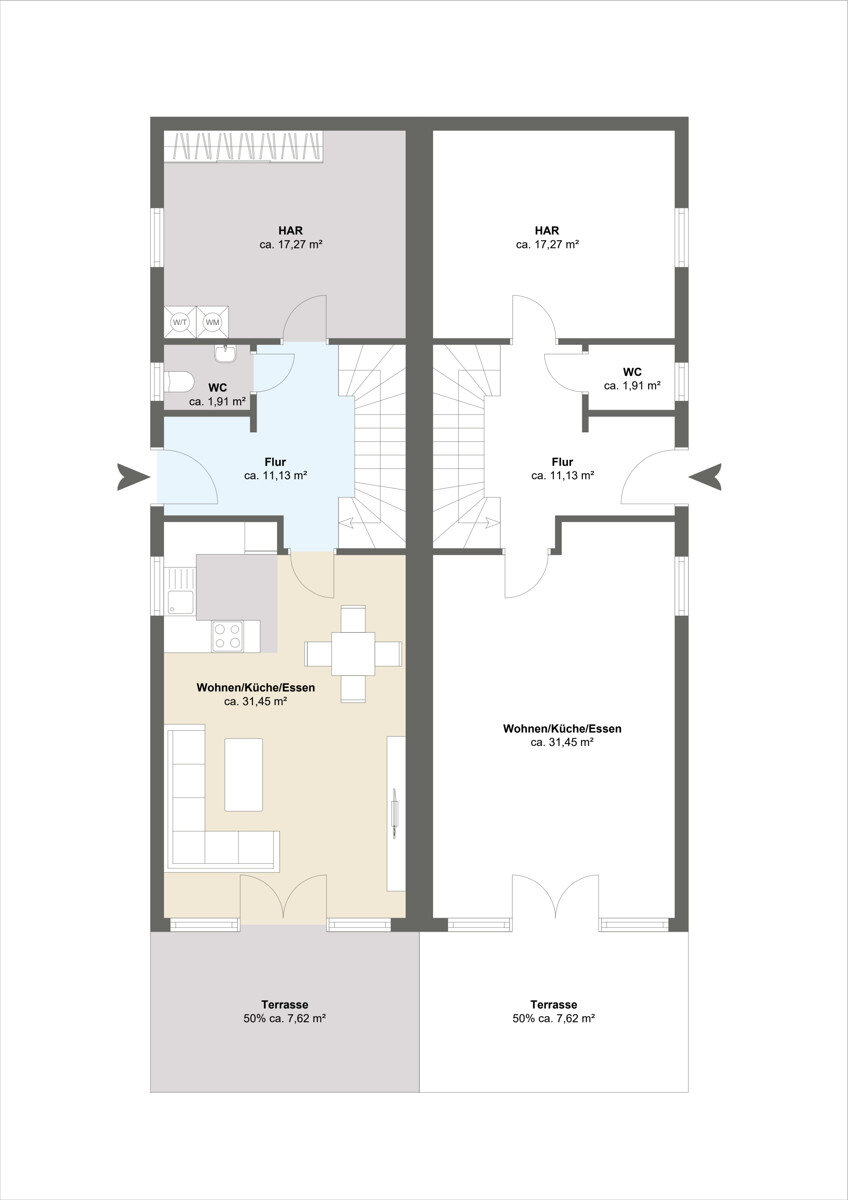 Doppelhaushälfte zum Kauf 604.750 € 4 Zimmer 149,2 m²<br/>Wohnfläche 600 m²<br/>Grundstück Entenberg Leinburg / Entenberg 91227