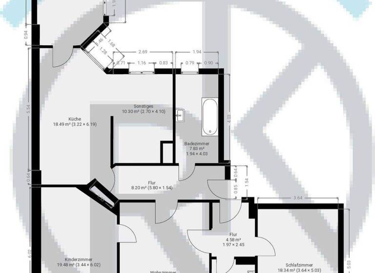 Wohnung zur Miete 1.077 € 5 Zimmer 121 m² frei ab sofort Herderstraße 12 Paulusviertel Halle 06114