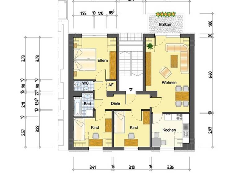 Wohnung zur Miete 629 € 4 Zimmer 79,6 m² 2. Geschoss Lippestraße 4 Süd Recklinghausen 45663