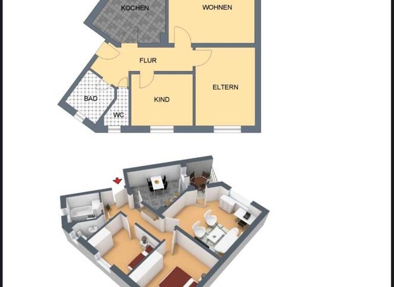 Wohnung zur Miete 860 € 3 Zimmer 72 m² frei ab sofort Mering 86415
