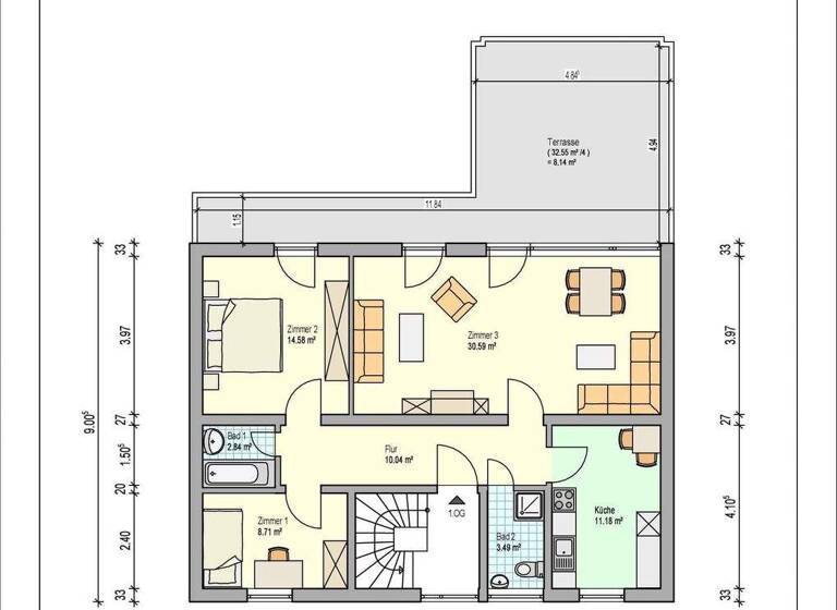 Wohnung zum Kauf 360.000 € 3 Zimmer 89,6 m² 1. Geschoss frei ab sofort Ludwigsfeld Neu-Ulm 89231