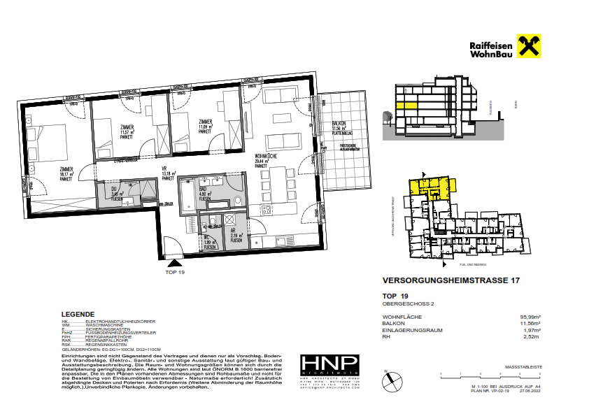 Wohnung zum Kauf provisionsfrei 799.200 € 4 Zimmer 96 m²<br/>Wohnfläche 2.<br/>Geschoss Wien 1130