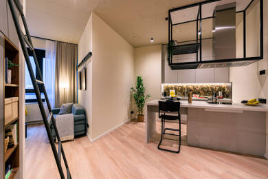 Studio zur Miete Wohnen auf Zeit 1.790 € 2 Zimmer 50 m² frei ab sofort Voltastraße 81 Bockenheim Frankfurt am Main 60486