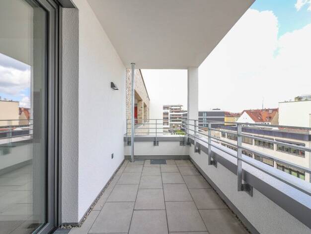 Wohnung zur Miete - Erstbezug 1.054 € 2 Zimmer 60,6 m² 3. Geschoss frei ab 01.09.2025 Von-Hünefeld-Straße 20+22 Stadtmitte Neu-Ulm 89231