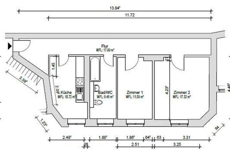 Wohnung zum Kauf provisionsfrei 495.000 € 2 Zimmer 65,5 m² 1. Geschoss Chausseestr. 9 Mitte Berlin 10115