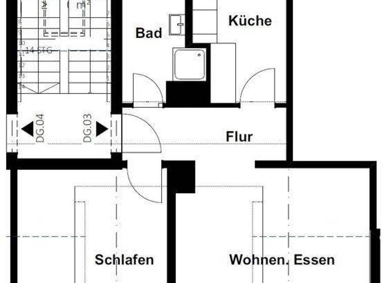 Wohnung zur Miete 688 € 2 Zimmer 45,2 m² frei ab 02.05.2026 Großgartacher Str. 17 Böckingen Heilbronn 74080