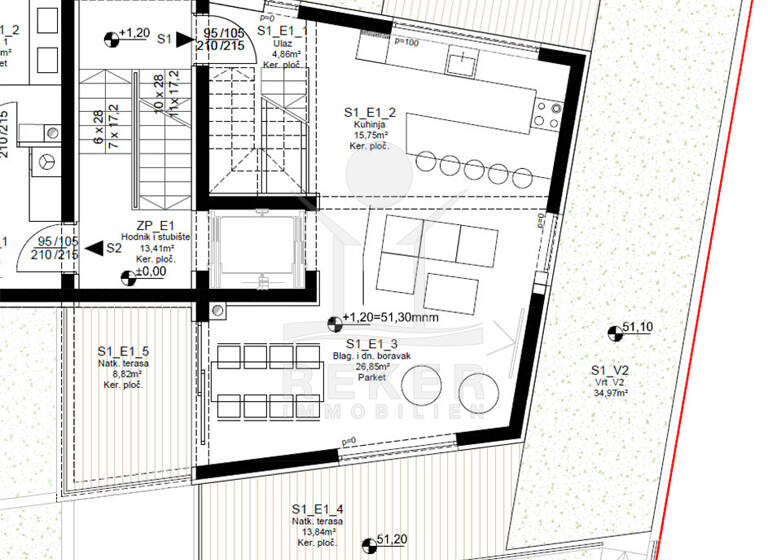 Penthouse zum Kauf - Erstbezug 844.000 € 5 Zimmer 242,1 m² EG Petrcane 23000