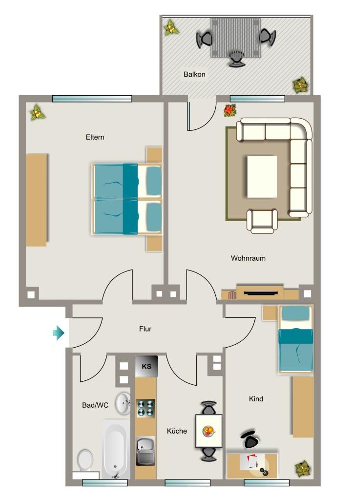 Wohnung zur Miete 541 € 3,5 Zimmer 65,1 m²<br/>Wohnfläche 3.<br/>Geschoss 01.05.2025<br/>Verfügbarkeit Lessingstraße 48 Gestfeld Kamp-Lintfort 47475