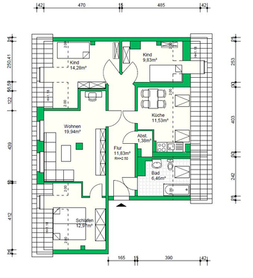 Wohnung zum Kauf provisionsfrei 130.000 € 4 Zimmer 88,2 m²<br/>Wohnfläche ab sofort<br/>Verfügbarkeit Kirchenstr. Schelfstadt Schwerin 19055