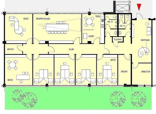 Bürofläche zur Miete 7,50 € 440 m²<br/>Bürofläche ab 440 m²<br/>Teilbarkeit Innenstadt Neuss 41460