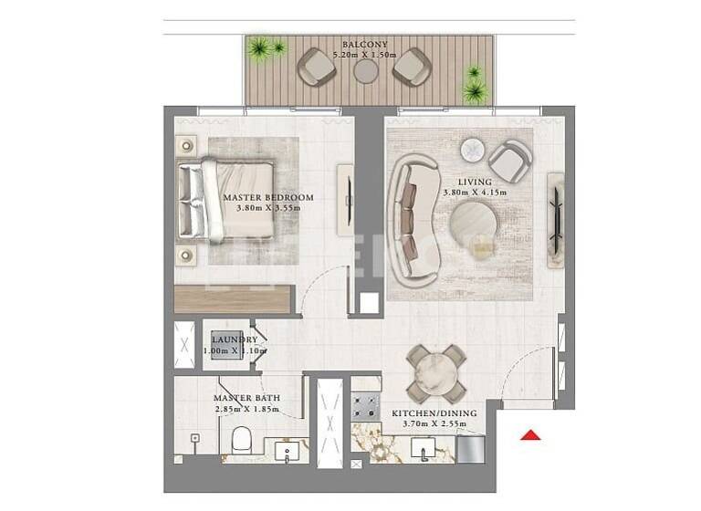 Studio zum Kauf 1.190.000 € 3 Zimmer 128 m² 1. Geschoss Dubai