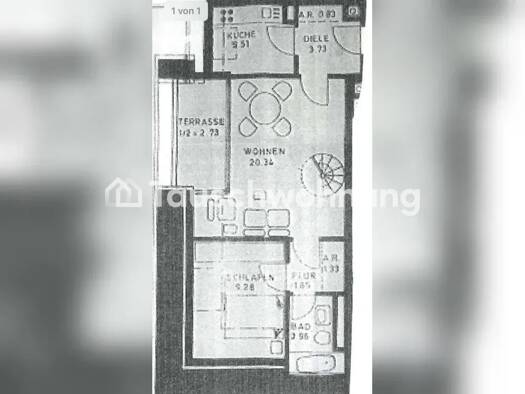 Wohnung zur Miete Tauschwohnung 980 € 2,5 Zimmer 61 m² 2. Geschoss Hadern München 81375