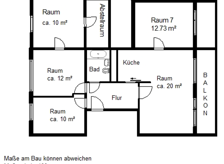 Wohnung zur Miete 637 € 5 Zimmer 84,9 m² 6. Geschoss Kirchnerstr. 14 Innenstadt Halle (Saale) 06112
