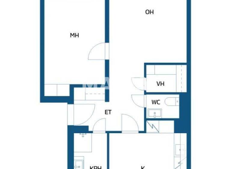 Studio zum Kauf 325.000 € 2 Zimmer 55 m² 2. Geschoss Isokaari 27 Helsinki 00200