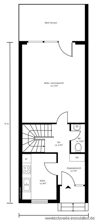 Reihenmittelhaus zum Kauf 275.000 € 4 Zimmer 93,5 m²<br/>Wohnfläche 154 m²<br/>Grundstück Kirchwerder Hamburg / Kirchwerder 21037