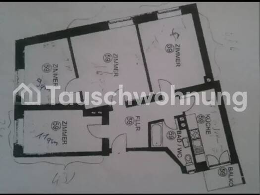 Wohnung zur Miete Tauschwohnung 1.250 € 4 Zimmer 77 m² EG Wiehre Freiburg im Breisgau 79102