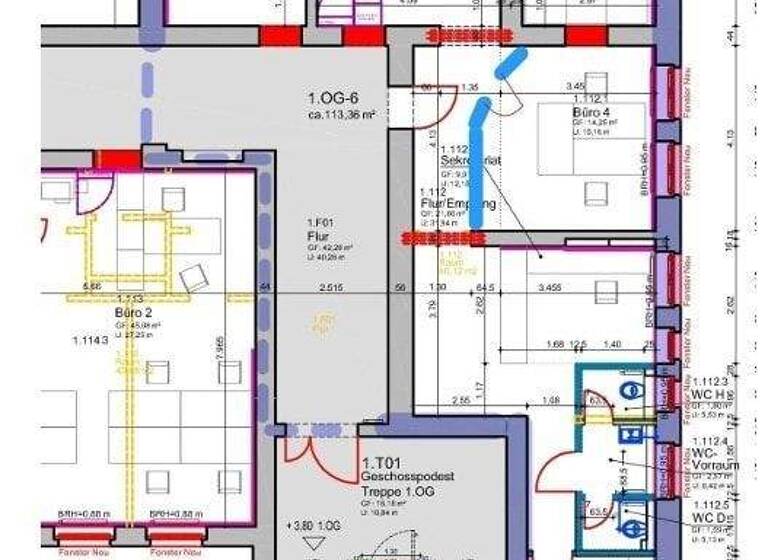 Büro zur Miete provisionsfrei 1.380 € Hanau 63452