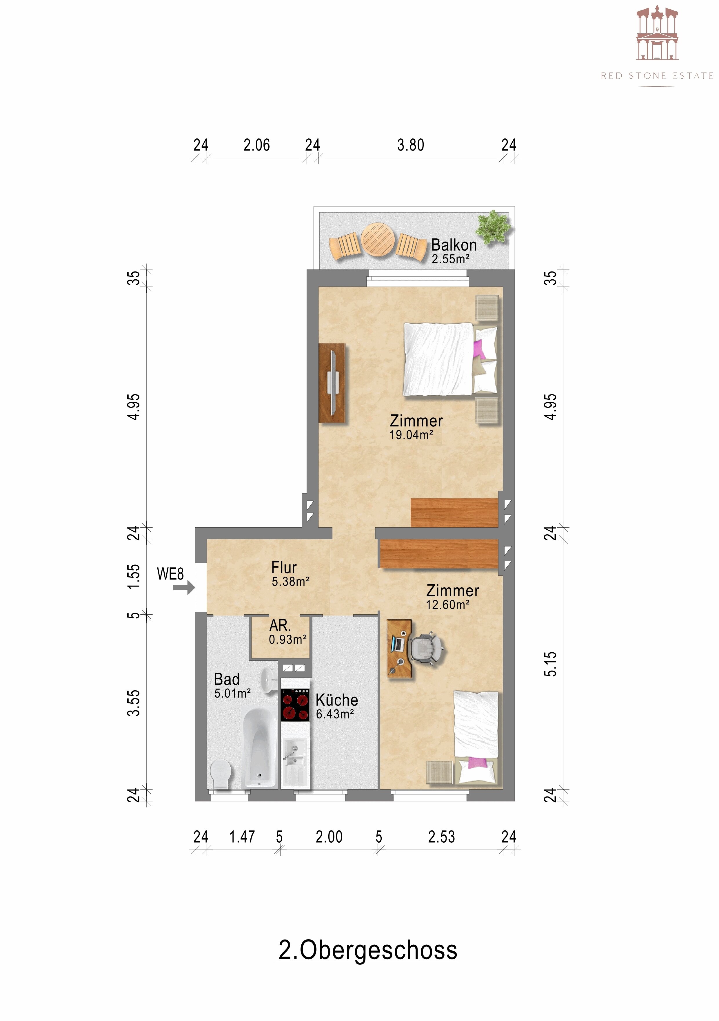 Wohnung zum Kauf 219.000 € 2 Zimmer 51 m²<br/>Wohnfläche 3.<br/>Geschoss Kreuzberg Berlin 10999