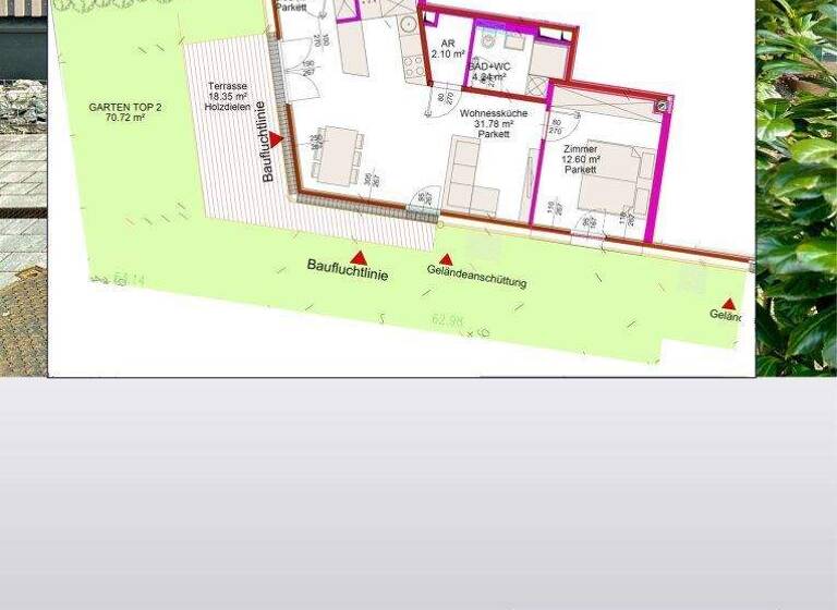 Wohnung zum Kauf - Erstbezug 487.995 € 2 Zimmer 49,7 m² EG Wien,Hietzing 1130