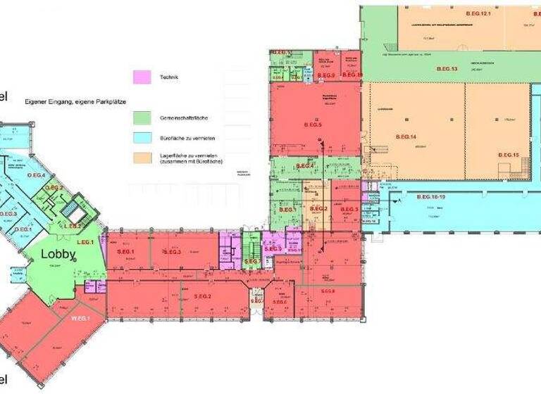 Bürofläche zur Miete provisionsfrei 3.500 m² Bürofläche teilbar ab 1.100 m² Willich 47877