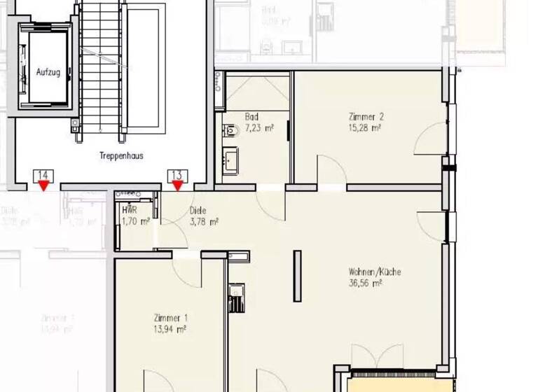 Wohnung zur Miete 1.474 € 3 Zimmer 81,9 m² 2. Geschoss Am Kutscherhaus 4 Köpenick Berlin 12555